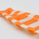 Coupe à olive verre fusionné orange blanc rayé – apéritif portugais Coupe à olive en verre - Orange