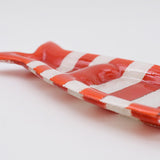 Coupe à olive verre fusionné rouge blanc rayé – apéritif portugais Coupe à olive en verre - Rouge