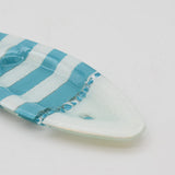 Coupe à olive verre fusionné turquoise blanc rayé – apéritif portugais Coupe à olive en verre - Turquoise