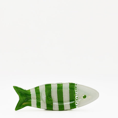 Coupe à olive verre fusionné vert blanc rayé – apéritif portugais Coupe à olive en verre - Vert