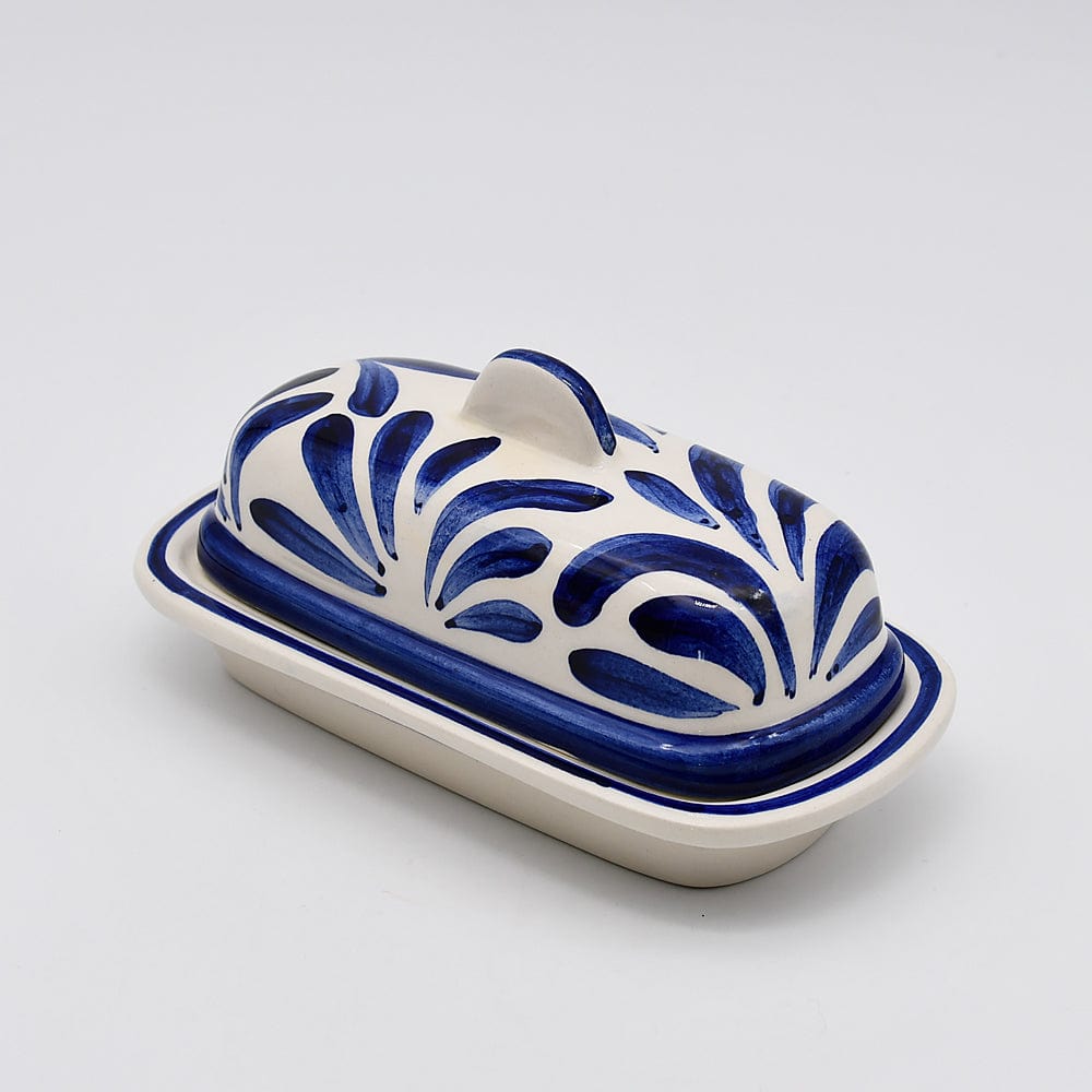 Coupe en céramique rouge en forme d'hippocampe Beurrier en céramique "Andorinha" - Bleu