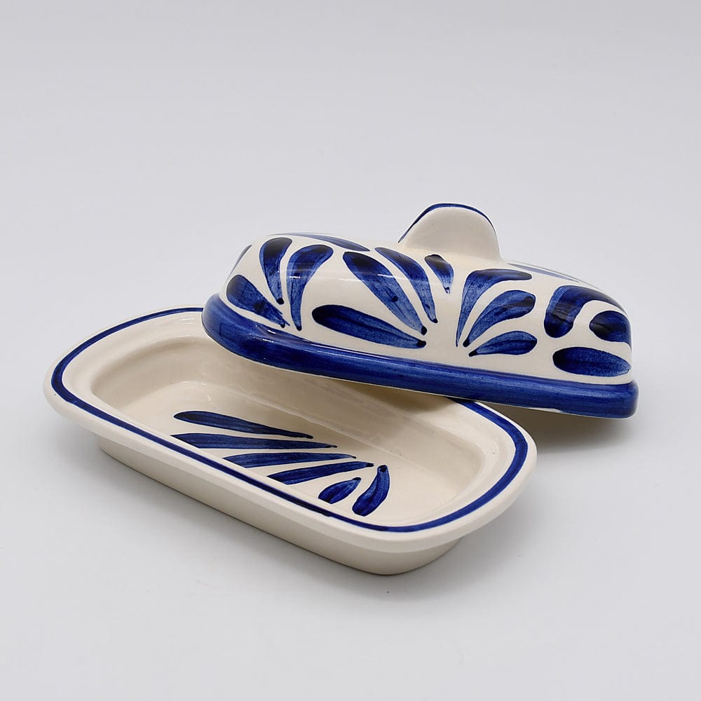 Coupe en céramique rouge en forme d'hippocampe Beurrier en céramique "Andorinha" - Bleu