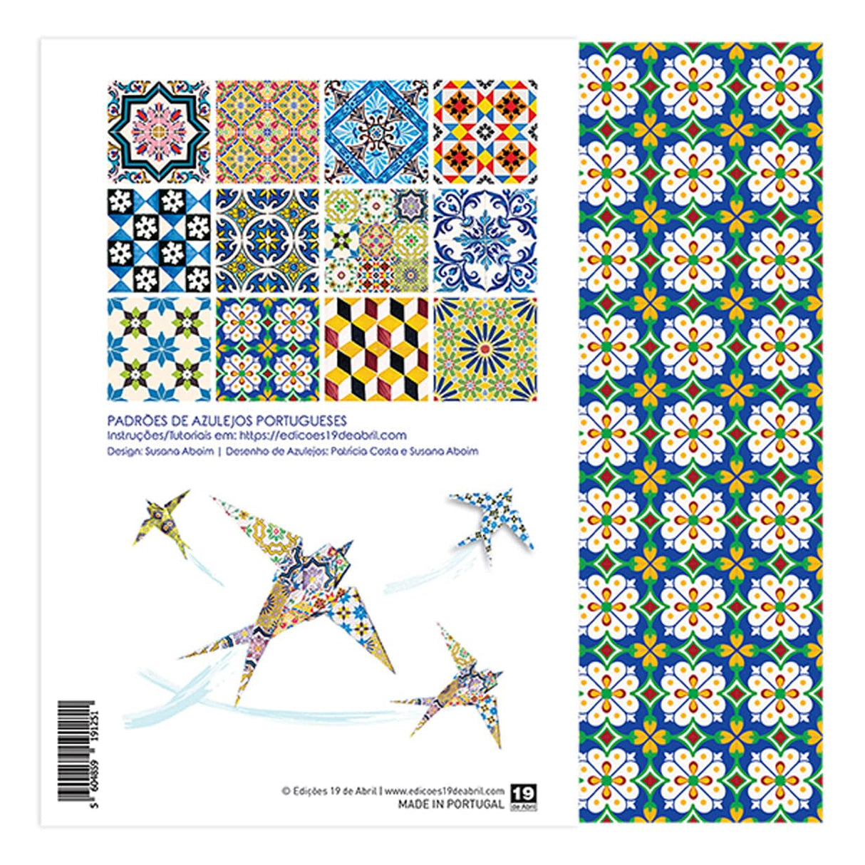 Cube magique I Casse-tête sur le thème des Azulejos Planches d'origami portugais