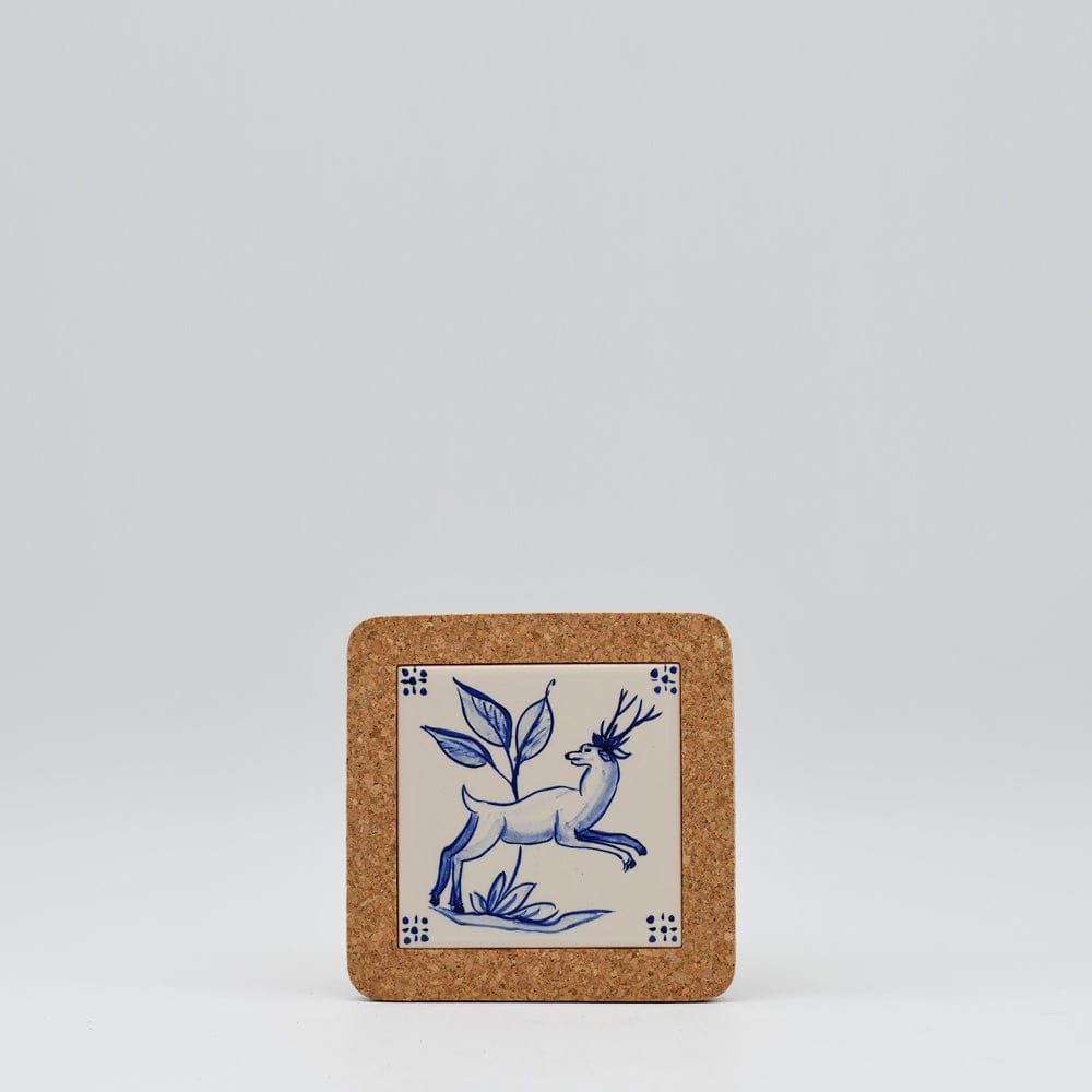 Dessous de plat en liège et céramique "Azulejos" - 15cm