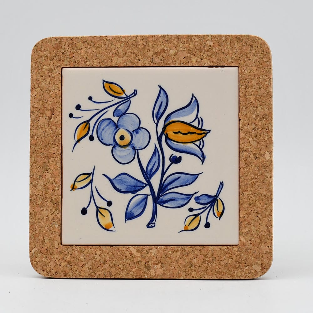 Dessous de plat en liège et céramique "Azulejos" - 15cm Motif 2
