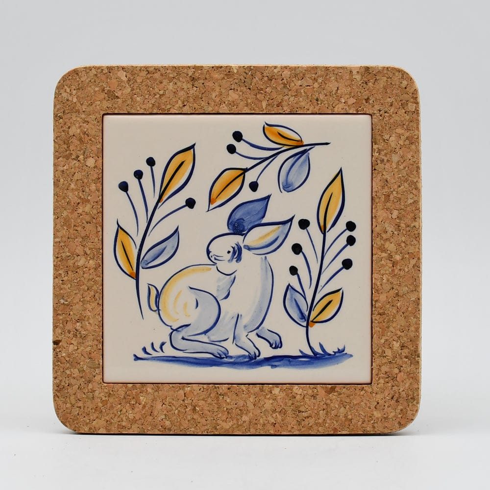 Dessous de plat en liège et céramique "Azulejos" - 15cm Motif 3