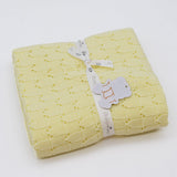 Doudou jaune en coton aux motifs sardines portugaises Couverture en tricot - Jaune