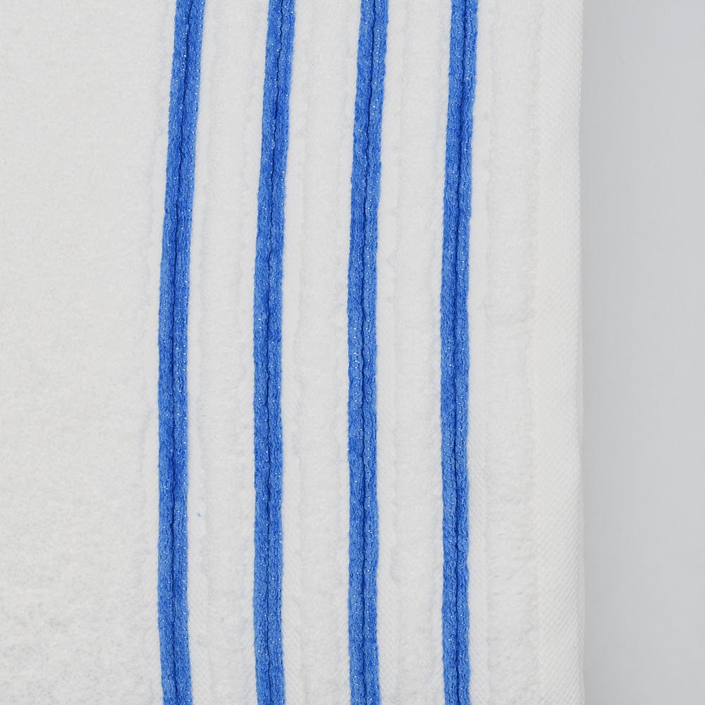 Drap de bain - 7 couleurs Blanc & bleu
