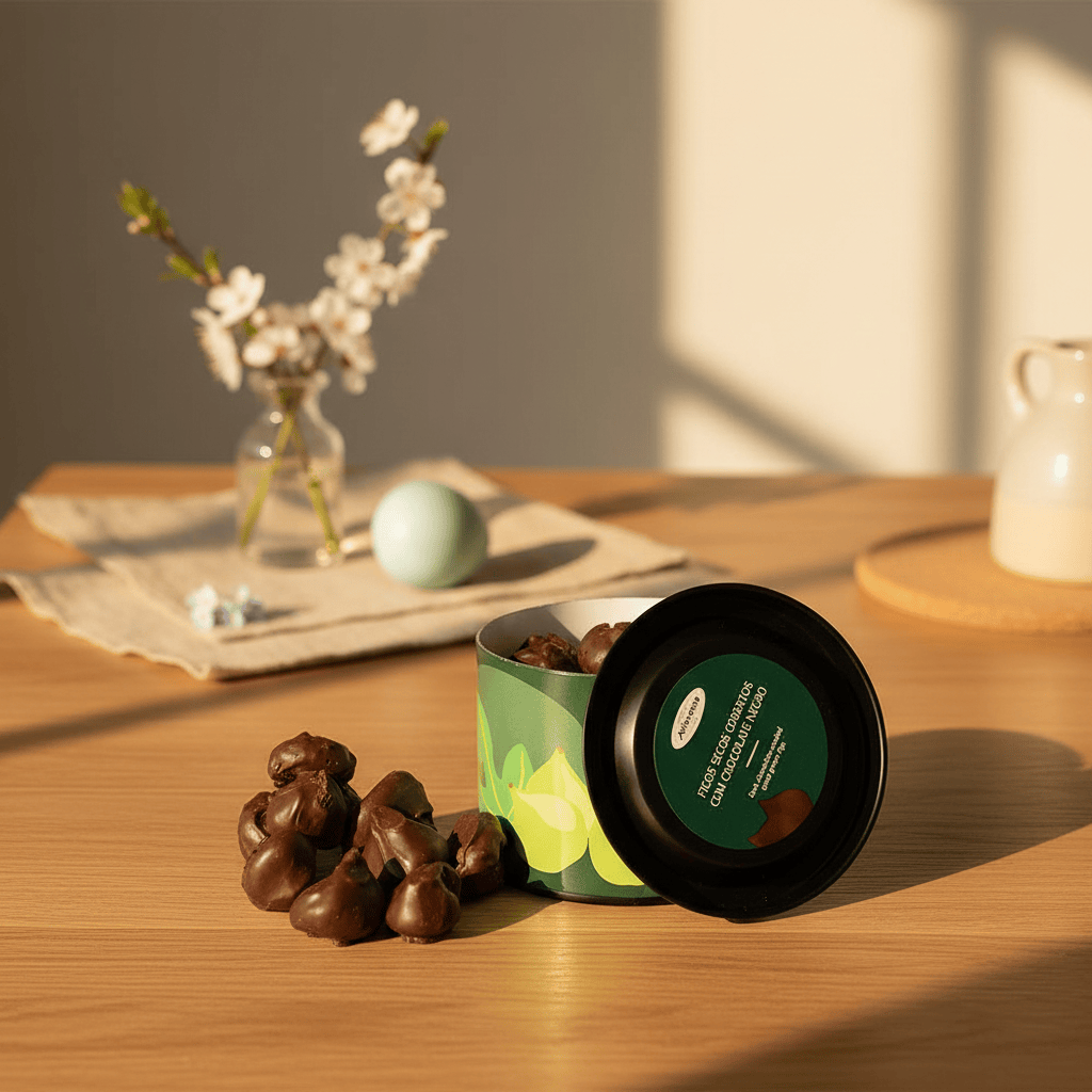 Figues portugaises enrobées de chocolat noir Figues enrobées de chocolat noir