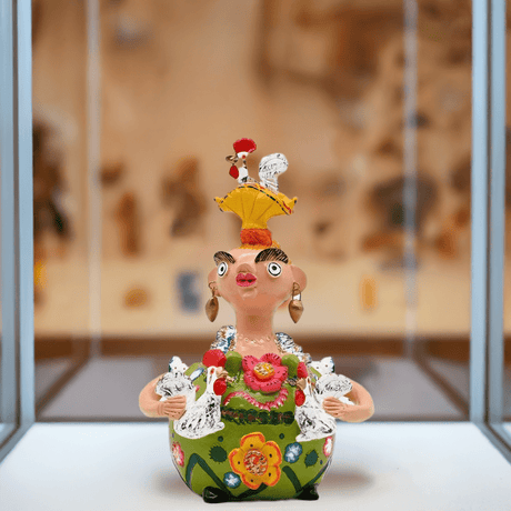 Figurine en terre cuite I Art naïf du Portugal Boneca Barriguda 30cm - Prazeres Côta