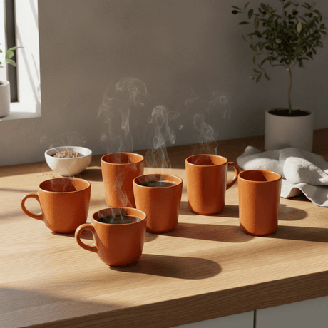 Gobelet en terre cuite naturelle vitrifiée Gobelet en terre cuite vitrifiée