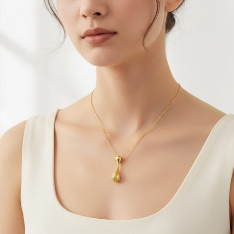 Gota de Luz – Collier en argent doré | Bijou portugais Gota de Luz I Collier en argent doré