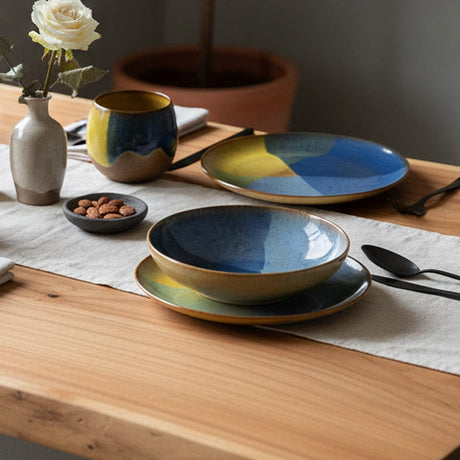 Grand assiette creuse en grès de la collection portugaise Corals Assiette creuse en grès "Corals"