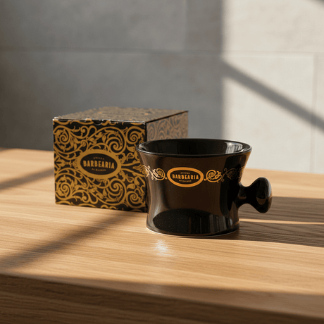 Grand bol à raser barbearia de bairro I Fabriqué au Portugal Bol à raser en céramique "Barbearia de Bairro"