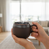 Grand mug en grès marron portugais Grand mug en grès "Café"