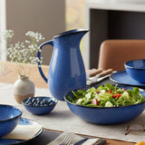 Grande assiette en grès de la collection portugaise Corals Carafe en grès "Amazonia" Bleue