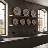 Grande assiette en terre cuite portugaise Assiette en terre cuite 28cm - Turquoise