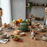 Grande soupière en forme de chou I Vaisselle traditionnelle portugaise Soupière en céramique en forme de chou - 27cm