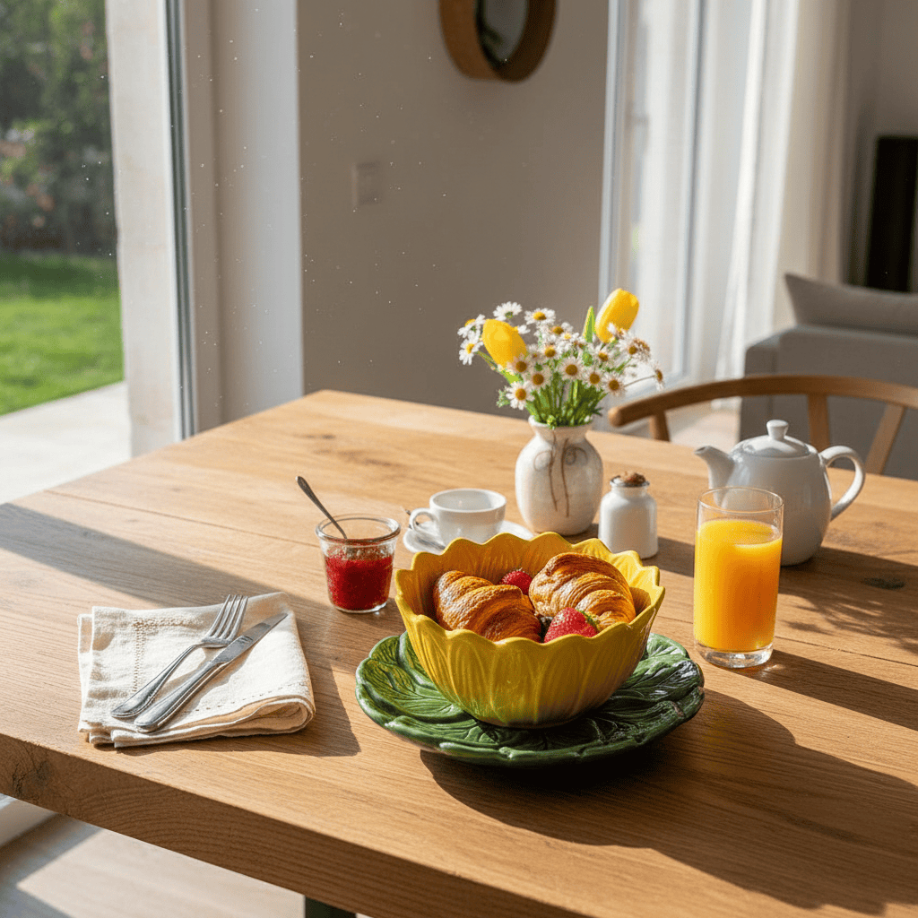 Grande tasse en forme de Tournesol I Vaisselle portugaise Bol & assiette en céramique en forme de Tournesol
