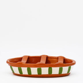 Grille Chorizo portugais I Assador de chouriço Grille Chouriço rayé "Costa Nova Mar" - Vert