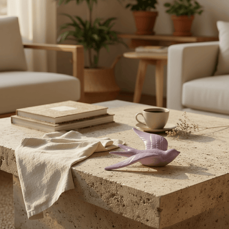 Hirondelle murale en céramique de couleur parme du Portugal Hirondelle en céramique - Parme