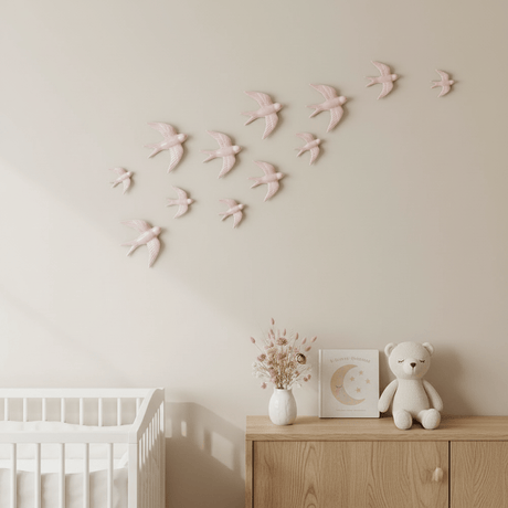 Hirondelle murale en céramique rose pale du Portugal Hirondelle en céramique - Rose pâle
