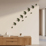 Hirondelle verte en céramique traditionnelle Bordallo Pinheiro Hirondelle de Caldas da Rainha en céramique verte