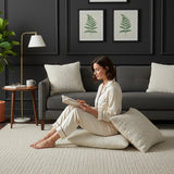 Housse de coussin blanc cassé de grandes dimensions Housse de coussin artisanale 60x60 - Blanc cassé