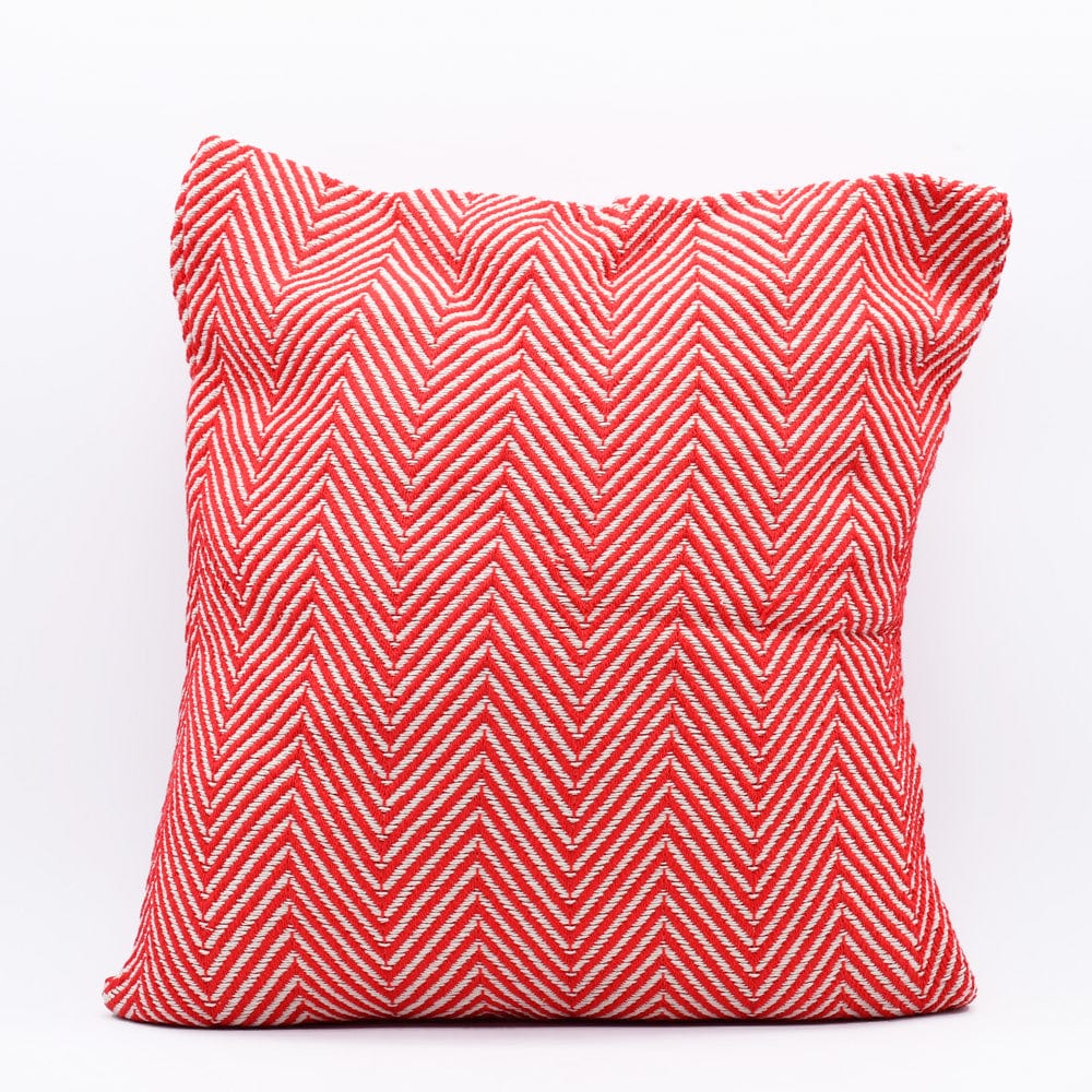 Housse de coussin "Tapete de Trapo" bleu ciel Housse de coussin "Chevrons" 50x50cm - Rouge