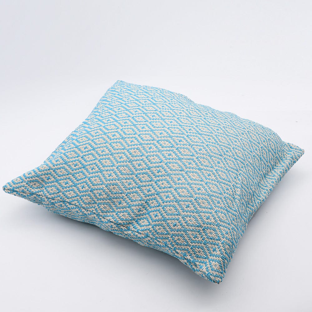 Housse de coussin "Tapete de Trapo" bleu ciel Housse de coussin "Losango" 50x50cm - Turquoise