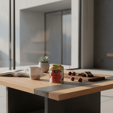 Infusion aux cerises et chocolat Infusion aux cerises de Fundão et chocolat de São tomé