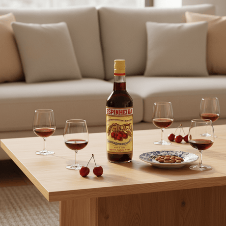 Liqueur de cerise portugaise avec fruits entiers Ginja Espinheira I Ginja avec cerises entières - 70cl