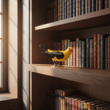 Loriot I Oiseau en céramique et laiton Loriot en céramique "Papa-Figos"