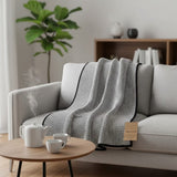 Maxi Plaid en coton Noir Mezinas d'Aire Maxi Plaid en coton - Noir