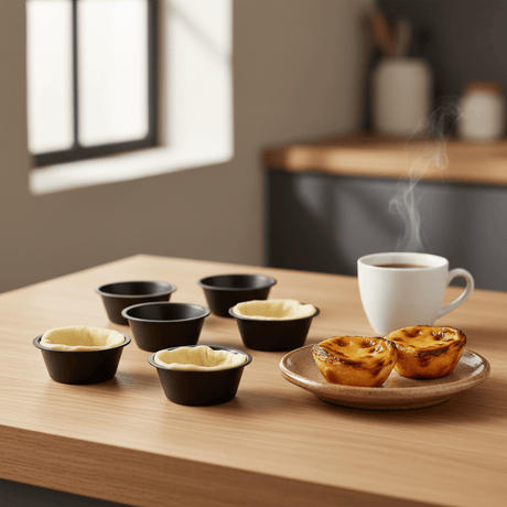 Moules à Pasteis de Nata Miniatures anti-adhésif 8 pièces Moules à Pasteis de Nata Miniatures anti-adhésif - 8 pièces