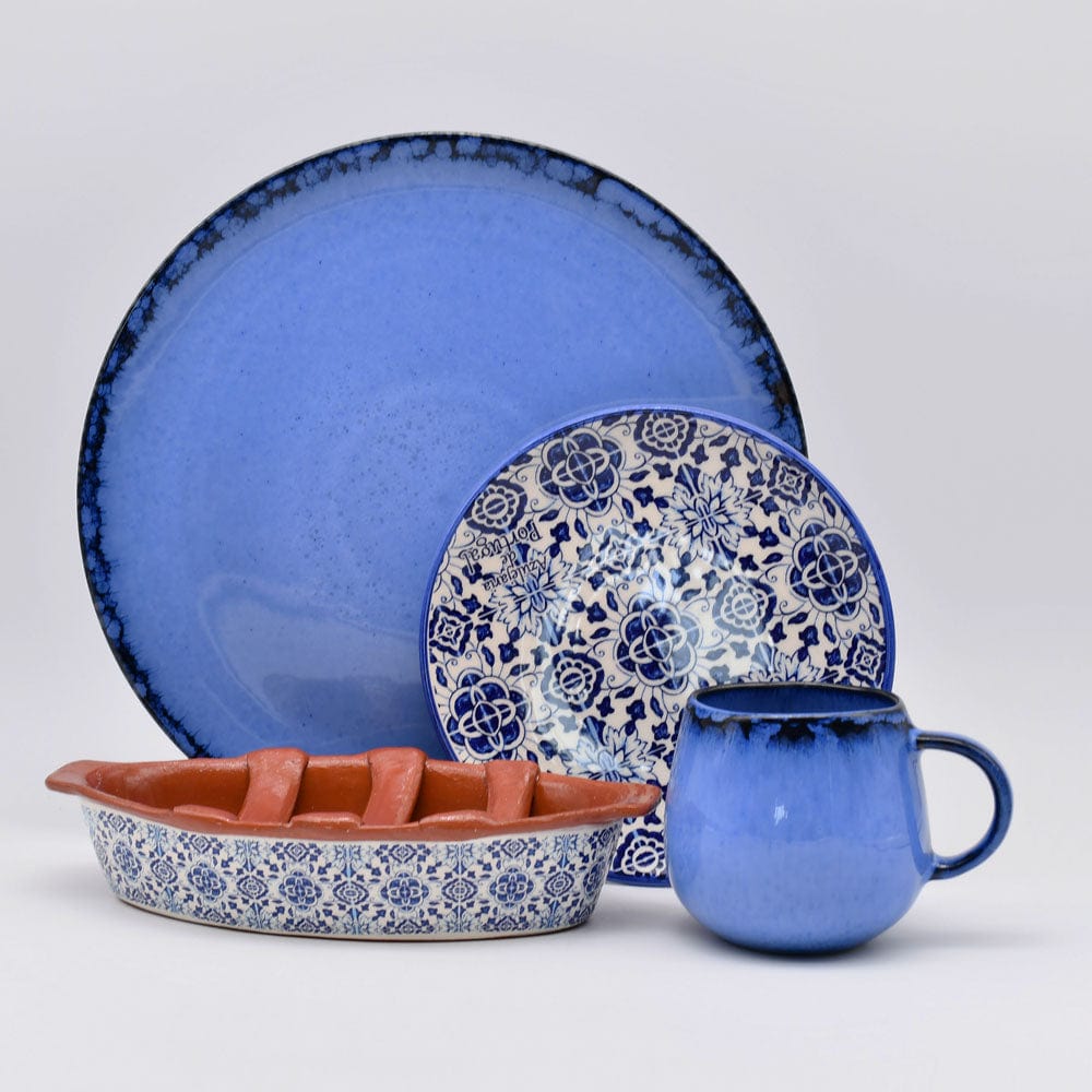 Mug en grès de la collection portugaise Amazonia Mug en grès "Amazonia" Bleu