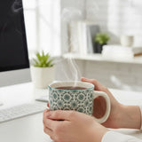 Mug portugais motifs azulejos verts et blancs Mug en céramique "Padrão" - Vert