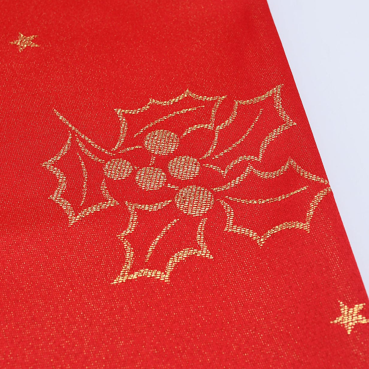 Nappe rouge Festive Argentée – Élégance Portugaise & Entretien Facile Nappe en coton "Festas" - Rouge