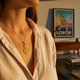 Pendentif Coeur de Viana en argent doré I Vente en ligne Coração de Viana I Pendentif en argent doré - 3.5cm