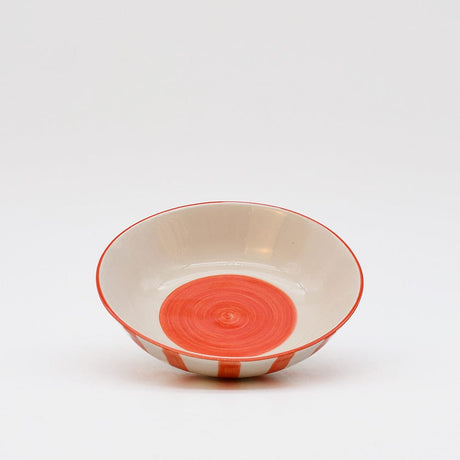 Petit bol en céramique rayé jaune et blanc Petite coupe rayée "Costa Nova Mar" - Rouge