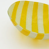 Petit saladier rayé en verre de Marinha Grande I Artisanat portugais Saladier en verre "Marinha Grande" - 20cm