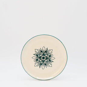 Petite assiette en céramique motifs azulejos verts Assiette en céramique "Brasão" 20cm - Verte