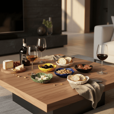 Petite assiette en forme de feuille de chou I Vaisselle portugaise Petite assiette en céramique en forme de chou - 12 cm