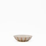 Petite coupe en céramique rayée moka et blanc Petite coupe rayée "Costa Nova Mar" - Moka