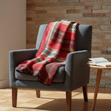 Plaid portugais Mantas de Mira de aire rouge Plaid traditionnel portugais à galon - Rouge