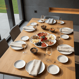 Plat à apéritif en forme de feuille de chou I Vaisselle portugaise Plat de service en céramique en forme de chou 31cm - Blanc