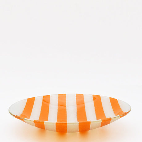 Plat de service en verre orange I Artisanat portugais Plat en verre "Marinha Grande" - Orange