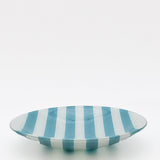 Plat de service en verre turquoise I Artisanat portugais Plat en verre "Marinha Grande" - Turquoise