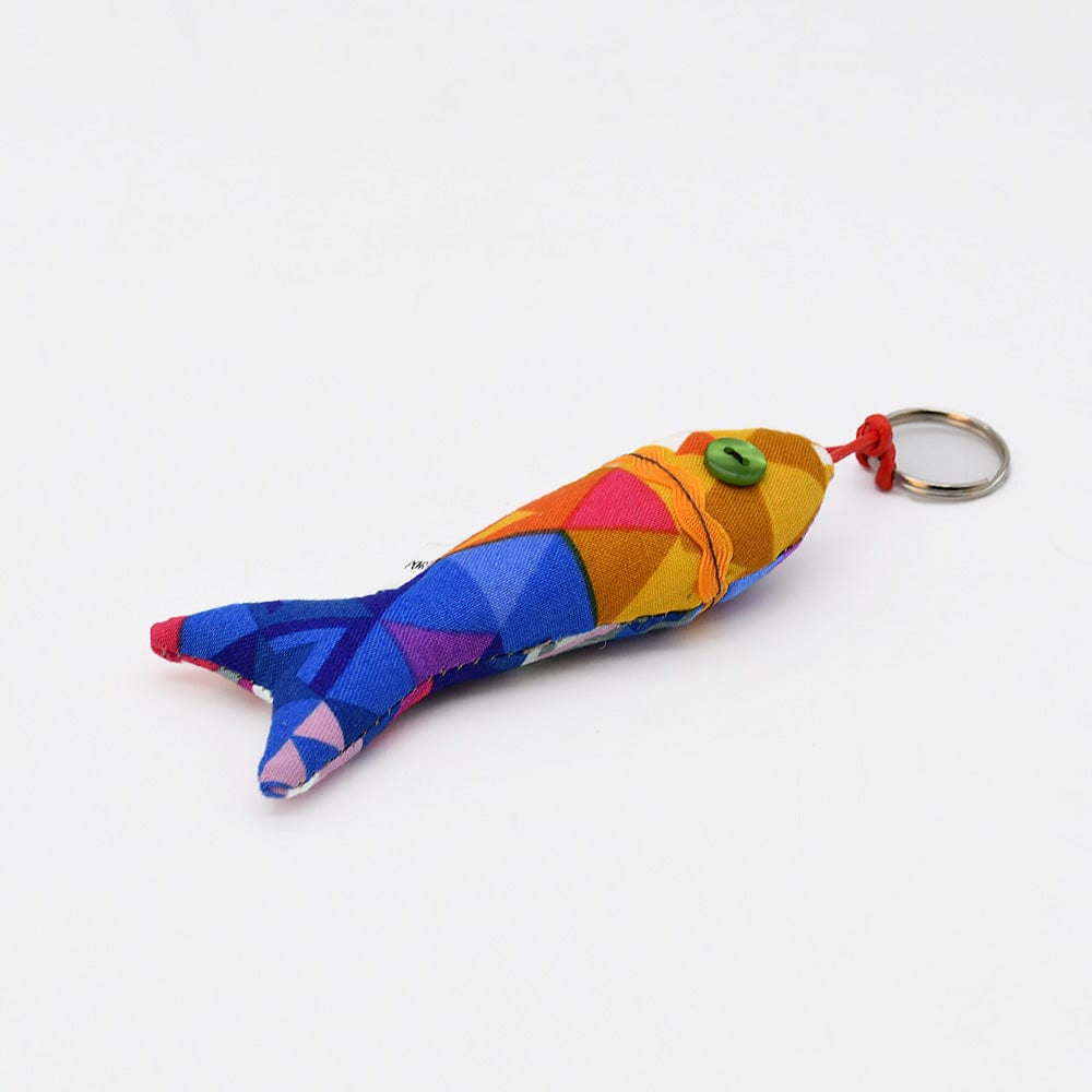 Porte clés bleu en forme de sardine Porte-clés en forme de Sardine - Bleu Motif 2