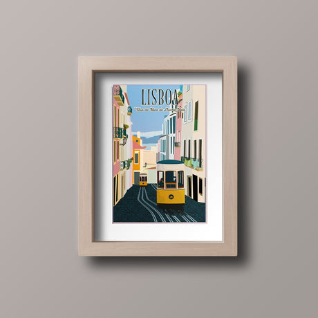 Poster sur la rue des tramways de Lisbonne Affiche "Lisboa"